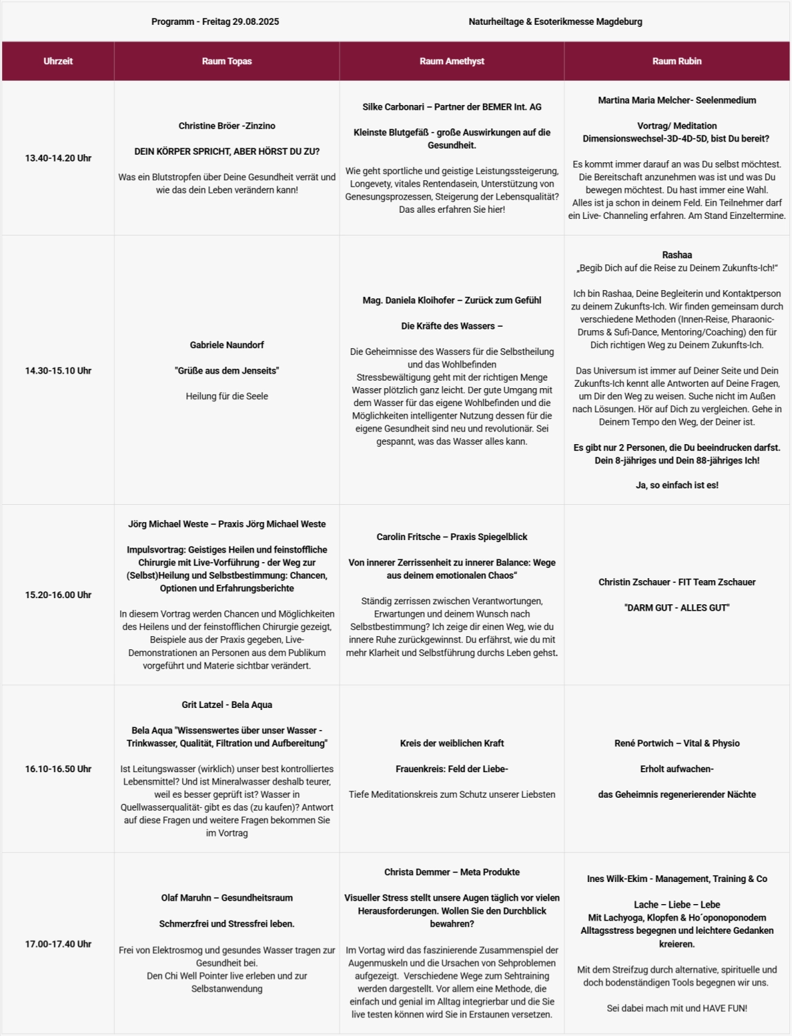 Seminarprogramm