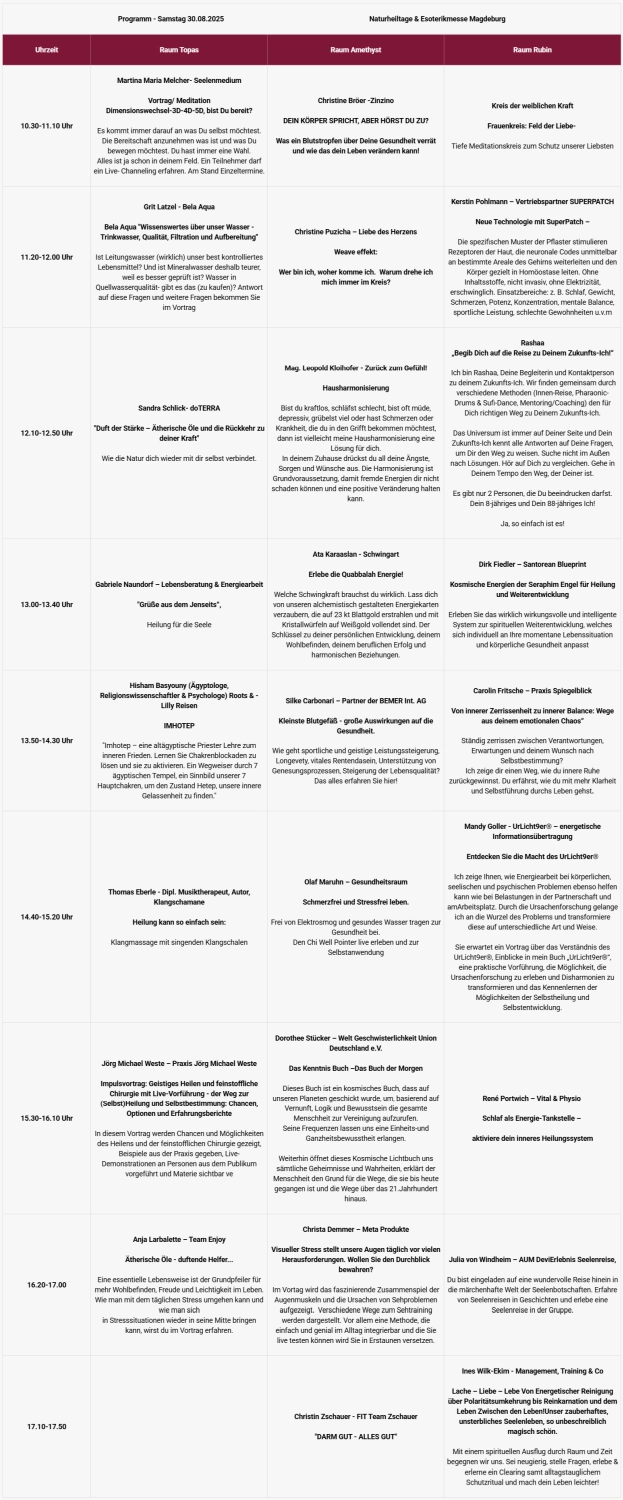 Seminarprogramm